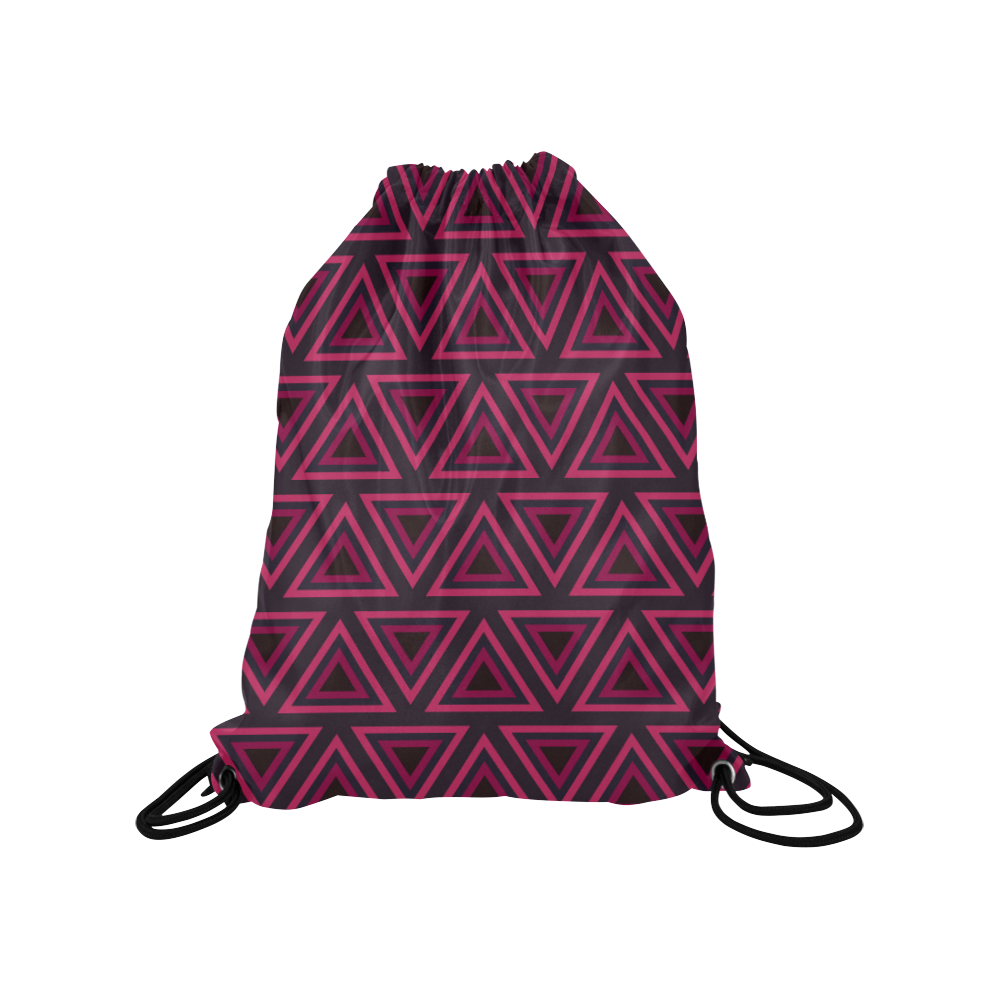 Tribal Ethnic Triangles Medium Drawstring Bag Model 1604 (Twin Sides) 13.8"(W) * 18.1"(H)