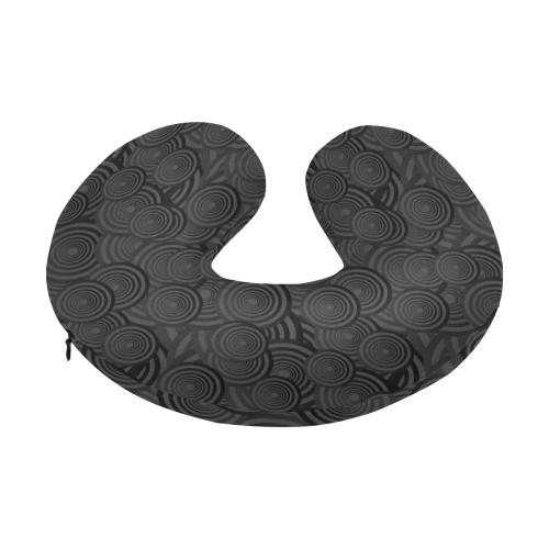 Hypnotic Black And White U-Shape Travel Pillow