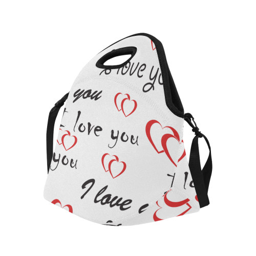I Love You Neoprene Lunch Bag/Large (Model 1669)