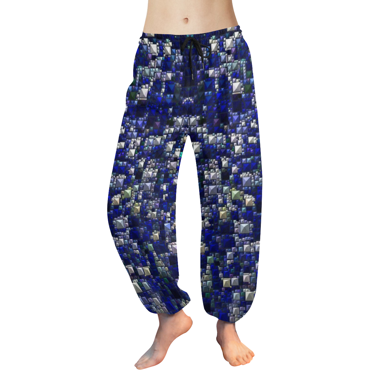 Sparkling and glittering, blue by JamColors Women's All Over Print Harem Pants (Model L18)