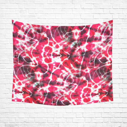 Pink Tie Dye Cotton Linen Wall Tapestry 60"x 51"