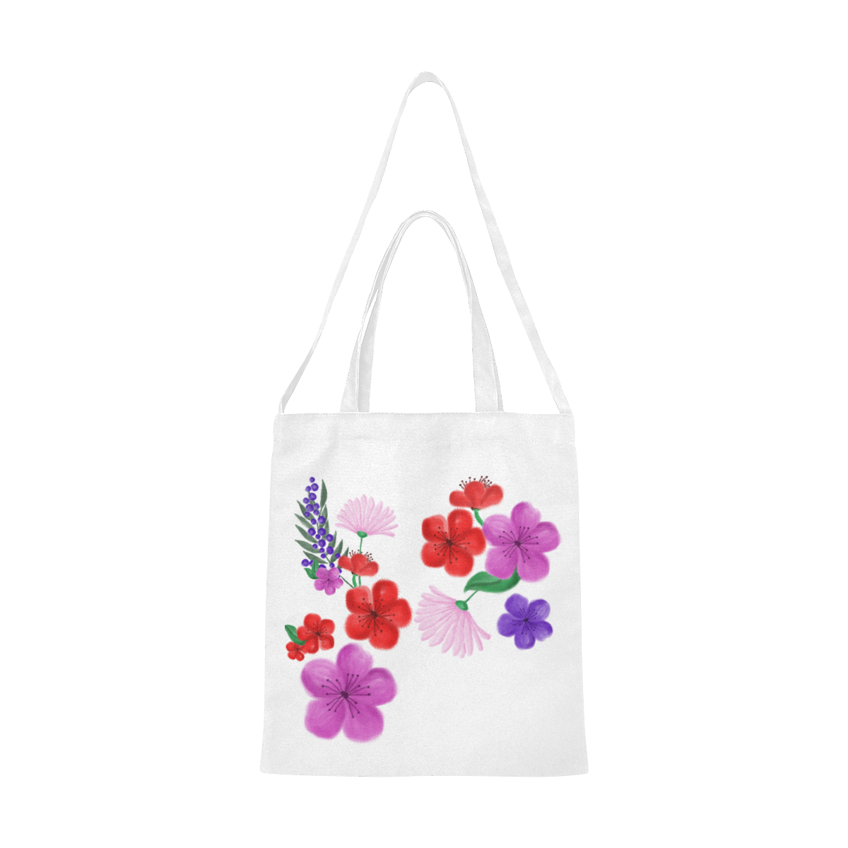 BUNCH OF FLOWERS Canvas Tote Bag/Medium (Model 1701)