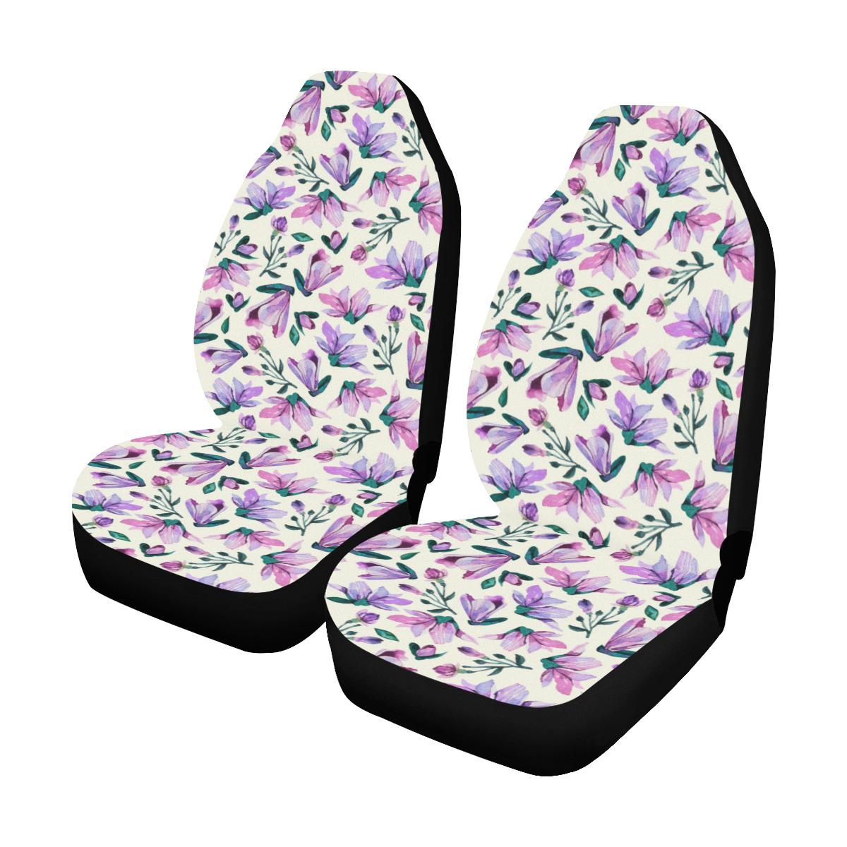 Lovely Watercolored Springflowers Car Seat Covers (Set of 2)