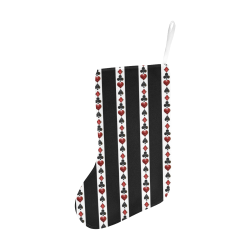 Playing Card Symbols Stripes Christmas Stocking (Without Folded Top)