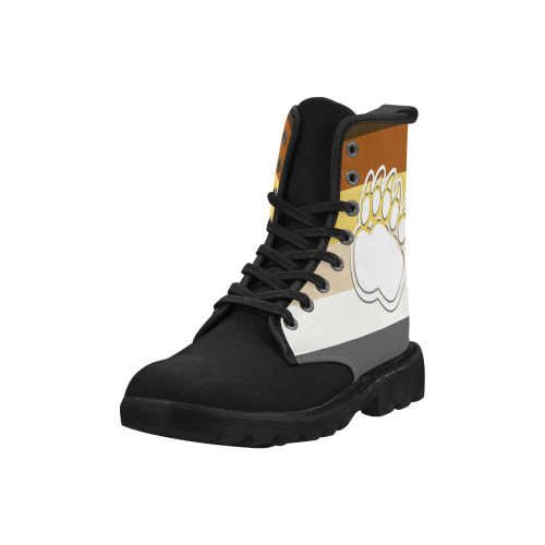 Gay Bear Flag Martin Boots for Men (Black) (Model 1203H)