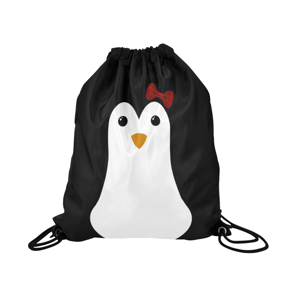 Penguin Kawaii Style Girl Large Drawstring Bag Model 1604 (Twin Sides)  16.5"(W) * 19.3"(H)