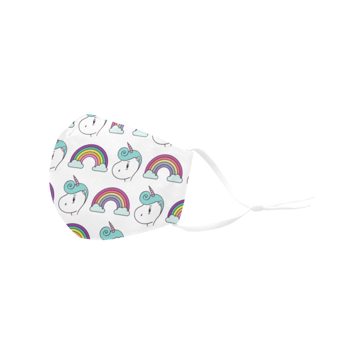 Unicorns and rainbows 3D Mouth Mask with Drawstring (Pack of 10) (Model M04)