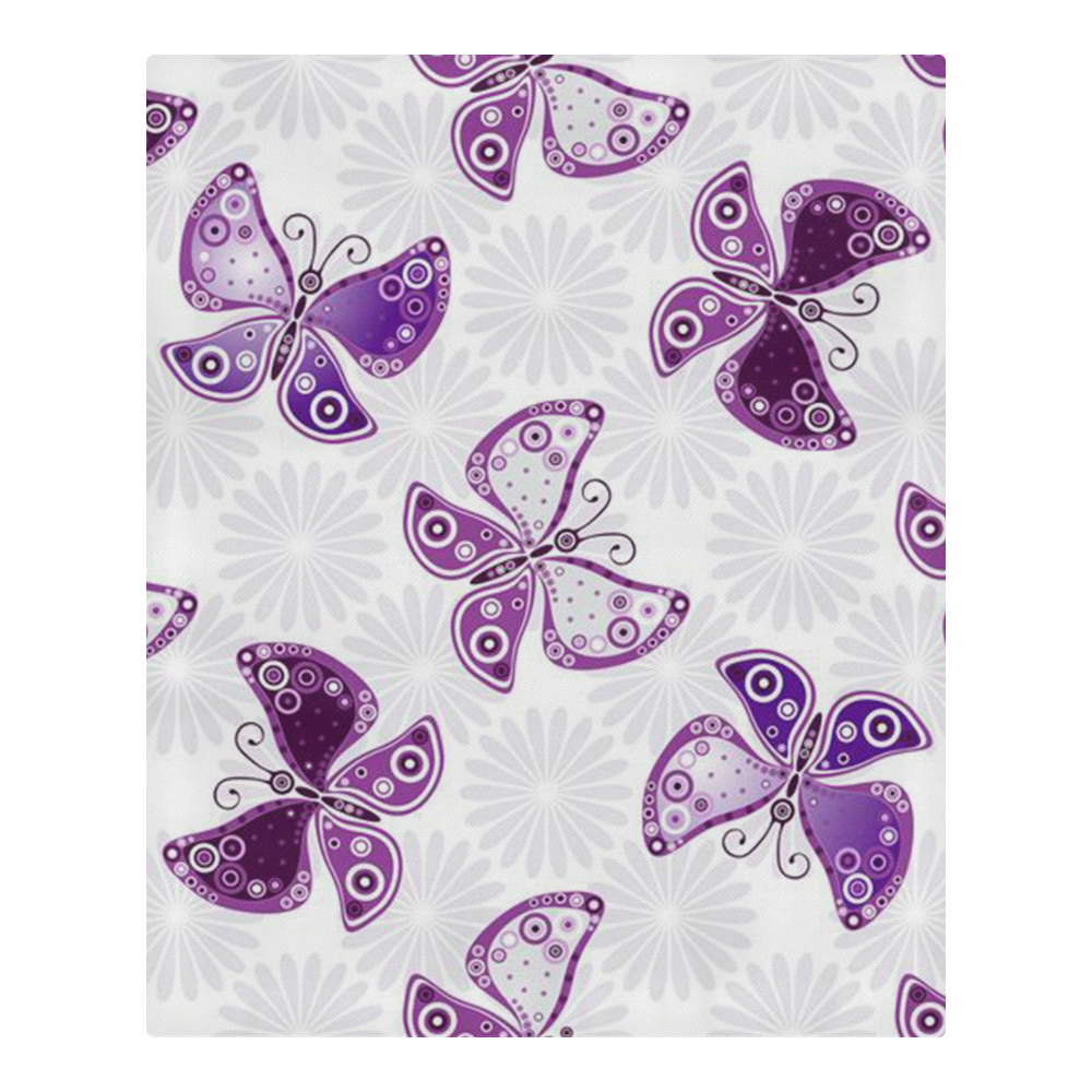 Colorful Butterflies and Flowers V13 3-Piece Bedding Set