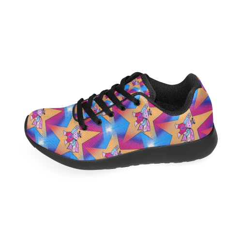 Super Hippo Popart by Nico Bielow Kid's Running Shoes (Model 020)