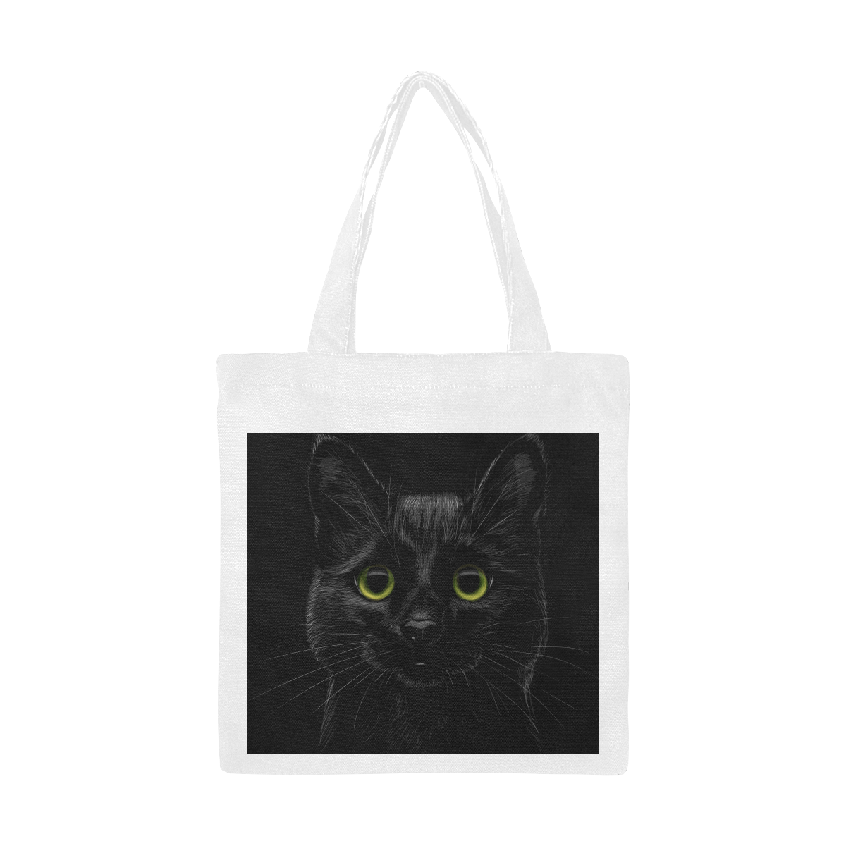 Black Cat Canvas Tote Bag/Small (Model 1700)