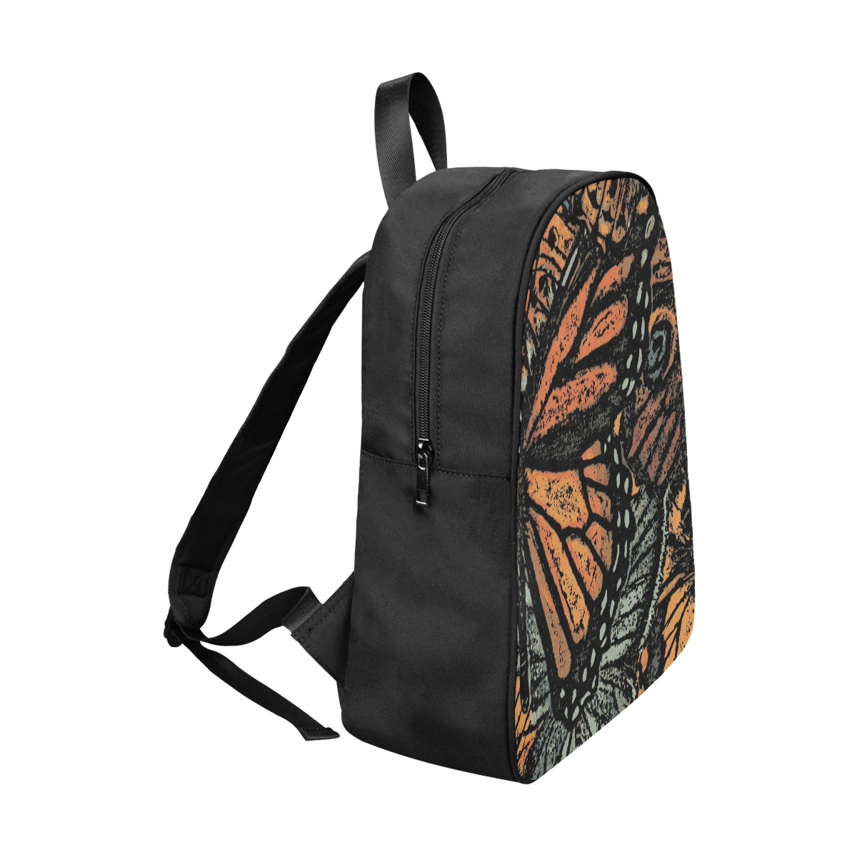 Monarch Collage Fabric School Backpack (Model 1682) (Large)