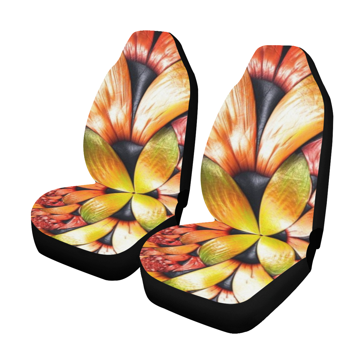 3D rendering of plastic background Car Seat Covers (Set of 2)