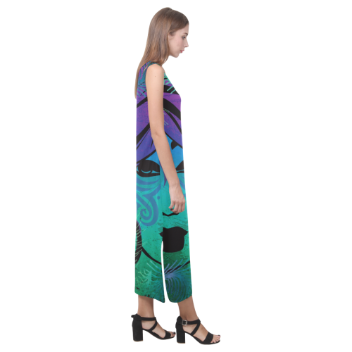 Cajun Vibe Phaedra Sleeveless Open Fork Long Dress (Model D08)