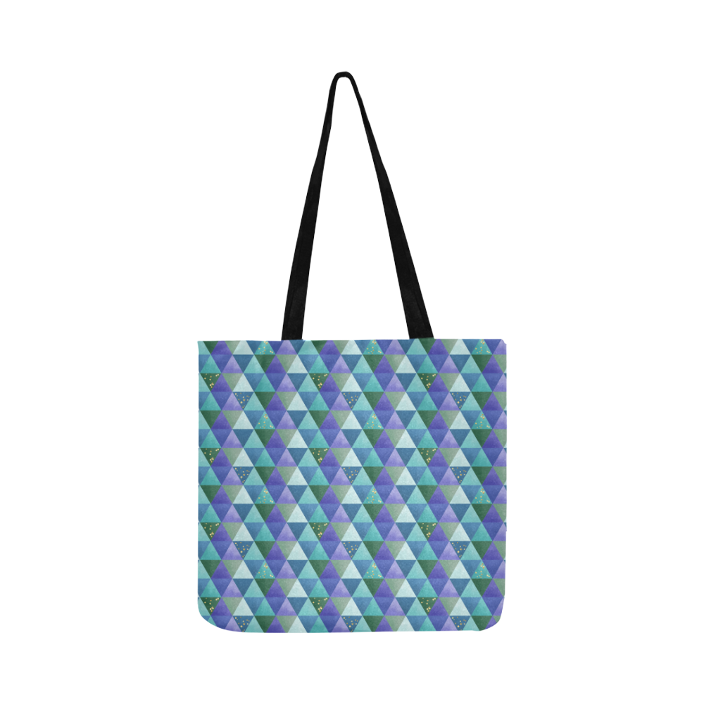 Triangle Pattern - Blue Violet Teal Green Reusable Shopping Bag Model 1660 (Two sides)