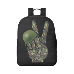Forest Camouflage Peace Sign Popular Fabric Backpack (Model 1683)