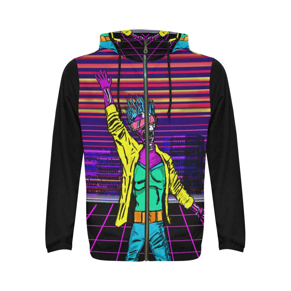 Reaching out trying to stop Tomorrow All Over Print Full Zip Hoodie for Men (Model H14)