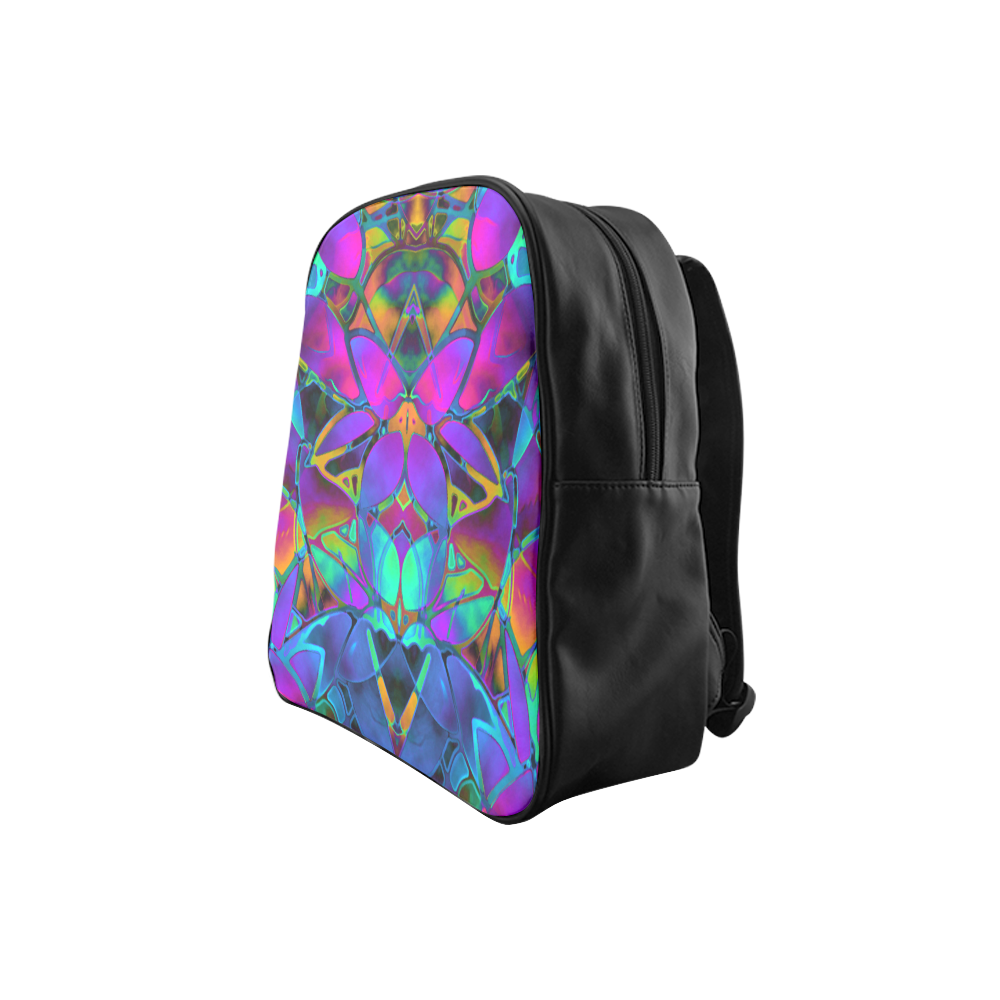 Floral Fractal Art G308 School Backpack (Model 1601)(Small)