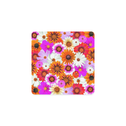 Spring Time Flowers 2 Square Coaster