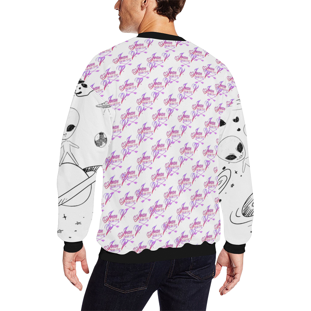 We, eternally united to new worlds. All Over Print Crewneck Sweatshirt for Men/Large (Model H18)