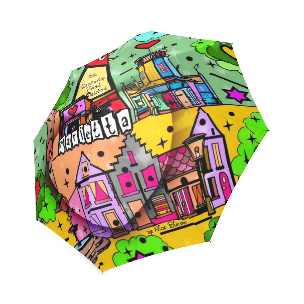 Marietta 2020 Pop Art by Nico Bielow Foldable Umbrella (Model U01)