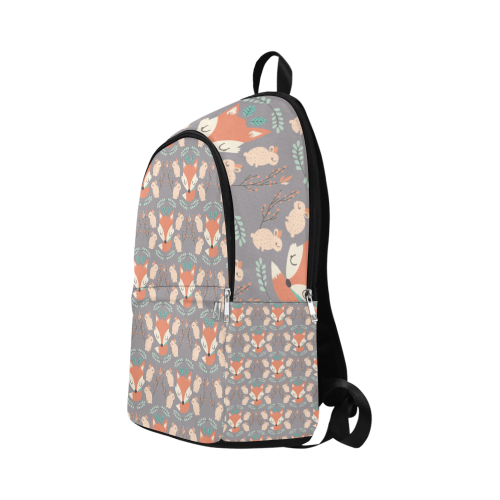 Foxes and bunnies Fabric Backpack for Adult (Model 1659)