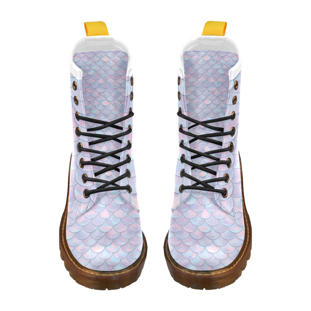 Mermaid Scales High Grade PU Leather Martin Boots For Men Model 402H