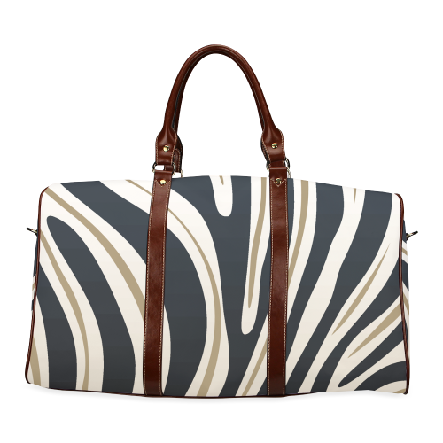 Zebra Gold Waterproof Travel Bag/Small (Model 1639)