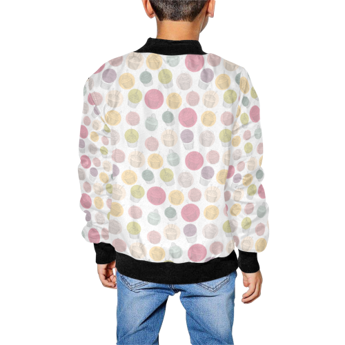 Colorful Cupcakes Kids' All Over Print Bomber Jacket (Model H40)