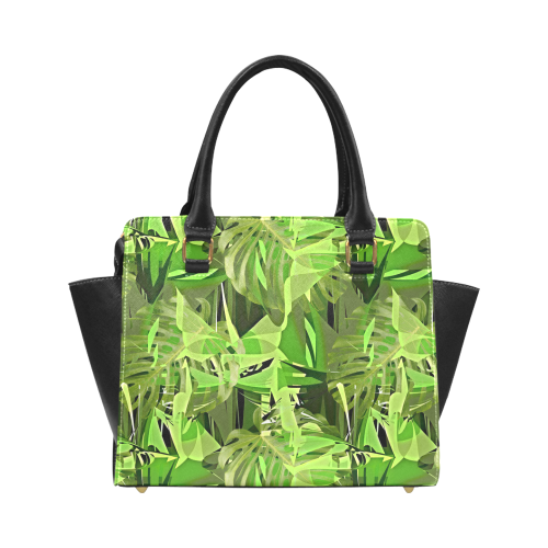 Tropical Jungle Leaves Camouflage Classic Shoulder Handbag (Model 1653)