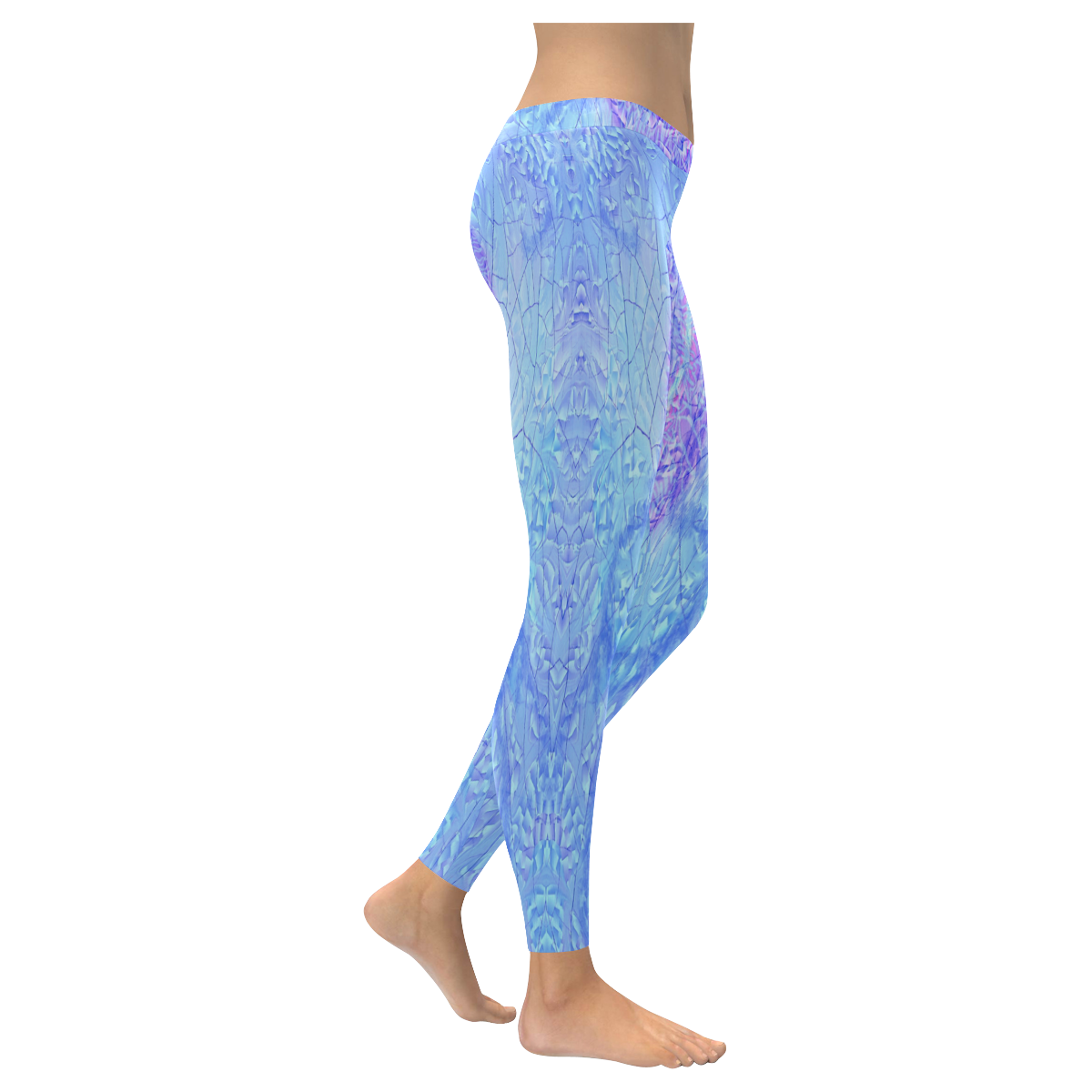 waterfall 3 Women's Low Rise Leggings (Invisible Stitch) (Model L05)