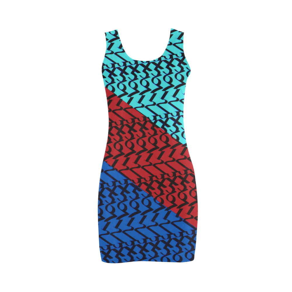 NUMBERS Collection 1234567 Multi Color Medea Vest Dress (Model D06)