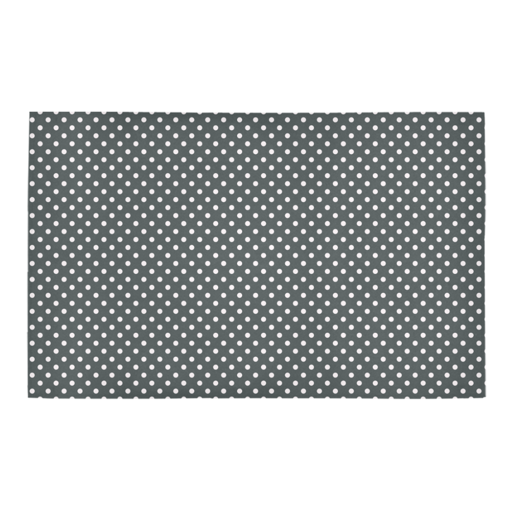 Silver polka dots Bath Rug 20''x 32''