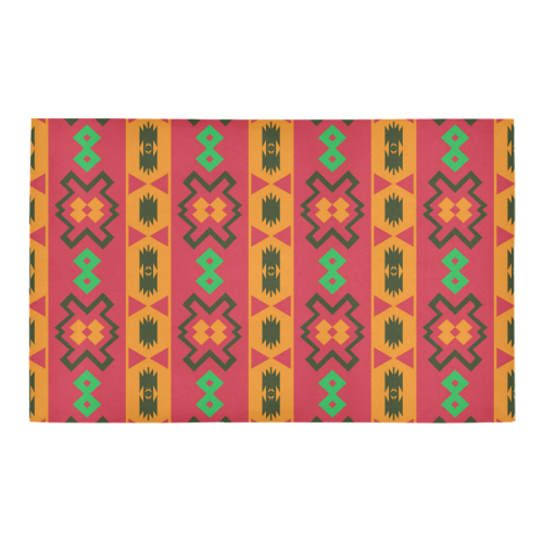 Tribal shapes in retro colors (2) Bath Rug 20''x 32''