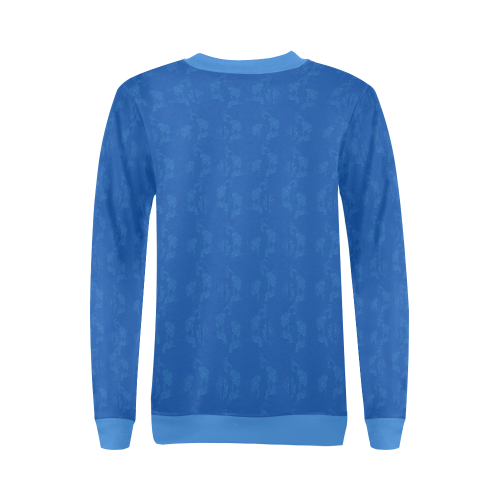blue chain 3D All Over Print Crewneck Sweatshirt for Women (Model H18)