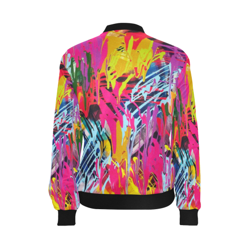 Wondering All Over Print Bomber Jacket for Women (Model H36)