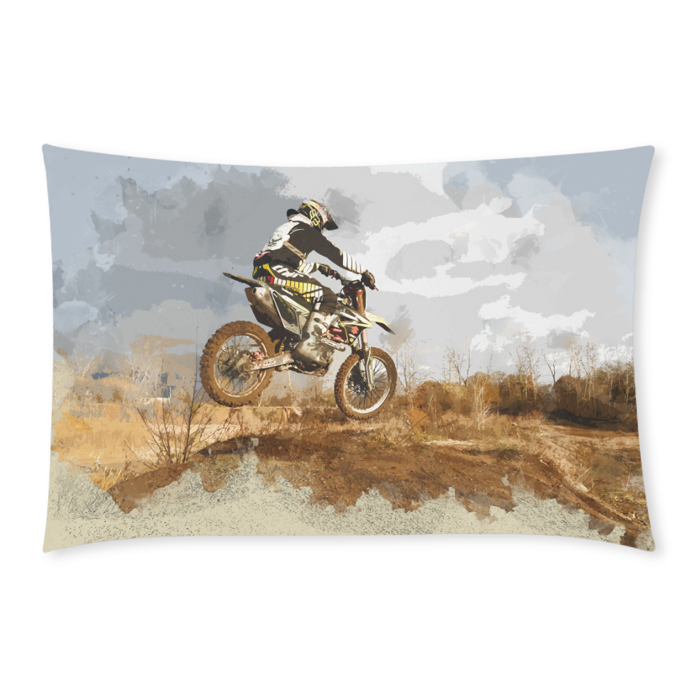 Bare Winter Trees on the Dirt Bike Trail 3-Piece Bedding Set