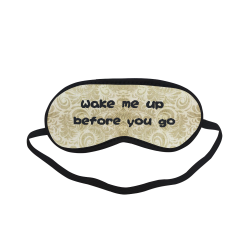 Wake me up before you go on Denim, vintage floral pattern, beige gold yellow Sleeping Mask