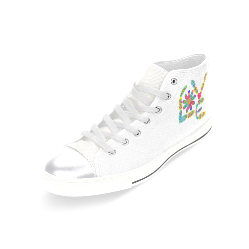 May Love af Women's Classic High Top Canvas Shoes (Model 017)