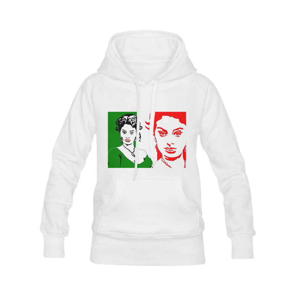 SOPHIA LOREN- Women's Classic Hoodies (Model H07)