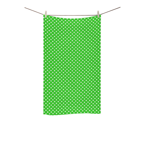 Green polka dots Custom Towel 16"x28"