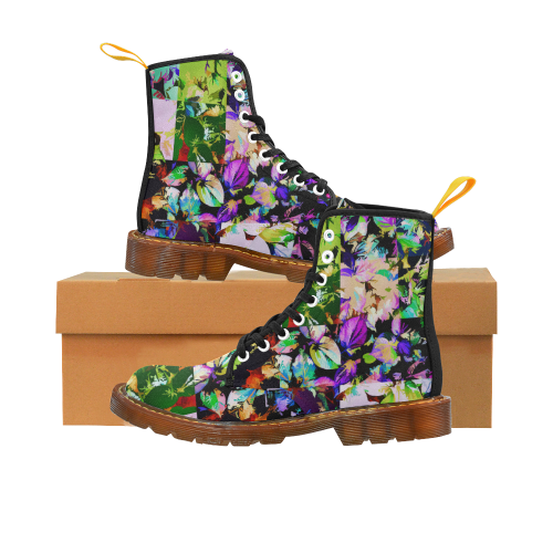 Foliage Patchwork #14 by Jera Nour Martin Boots For Women Model 1203H