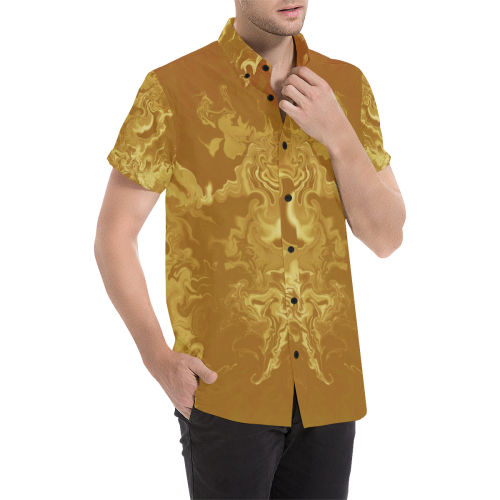 Dragon fire abstract Men's All Over Print Short Sleeve Shirt (Model T53)