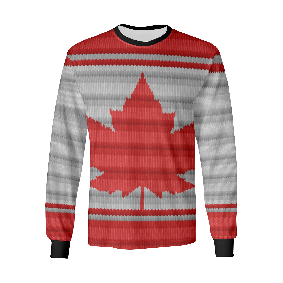 Canada Winter Print Long Sleeve Shirts Men's All Over Print Long Sleeve T-shirt (Model T51)