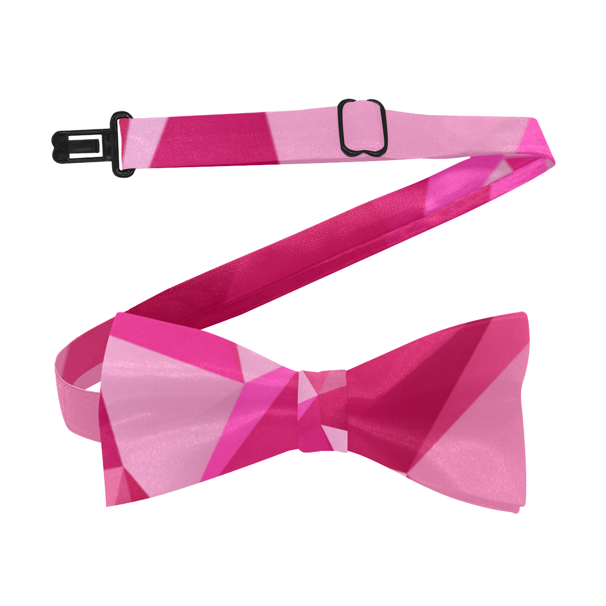 Abstract Pink Triangles Custom Bow Tie