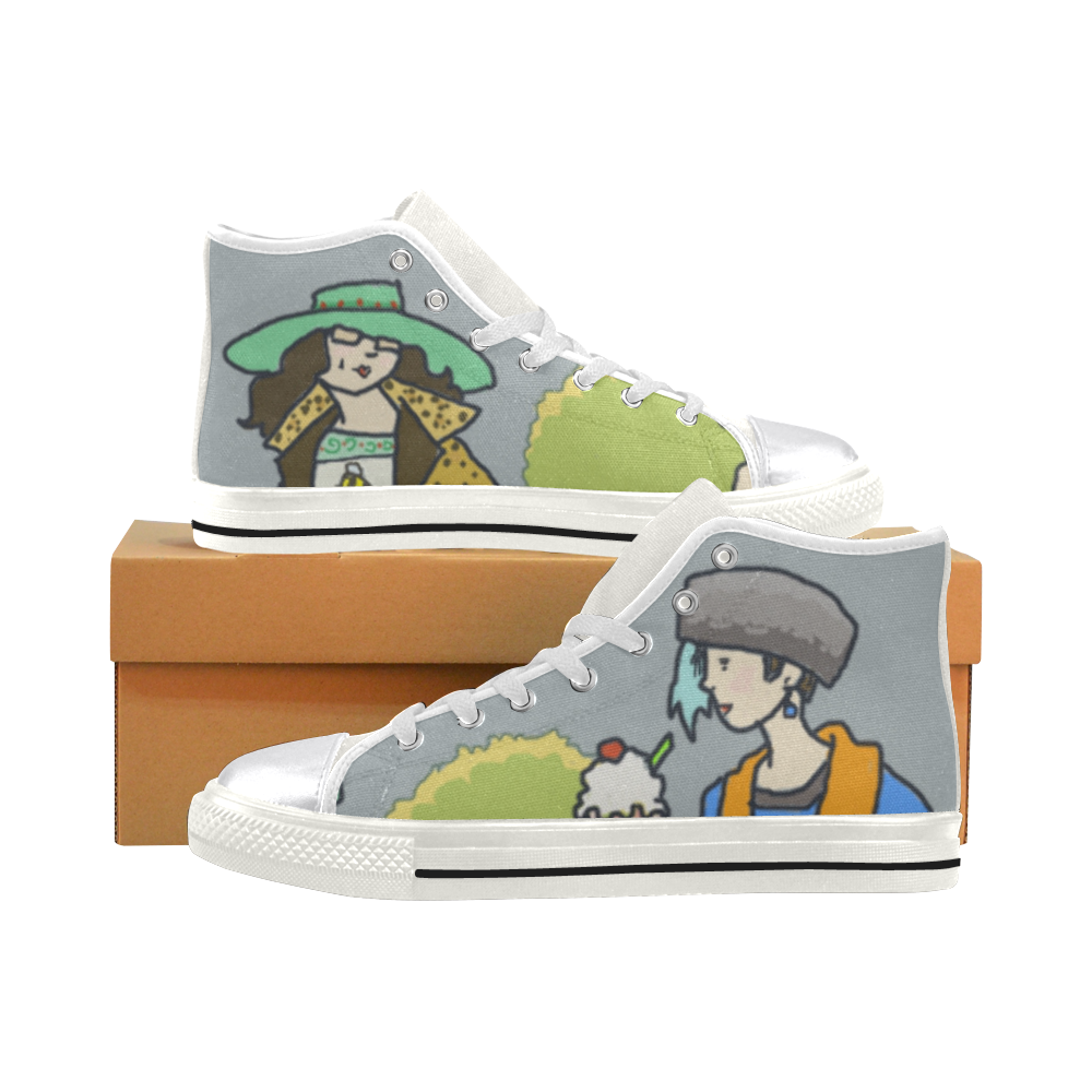 Doll Shoes Women's Classic High Top Canvas Shoes (Model 017)