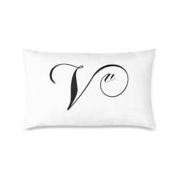 Alphabet V by Jera Nour Custom Zippered Pillow Case 16"x24"(One Side Printing)