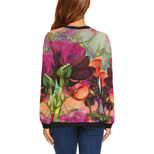 garden of the unknown 1b All Over Print Crewneck Sweatshirt for Women (Model H18)