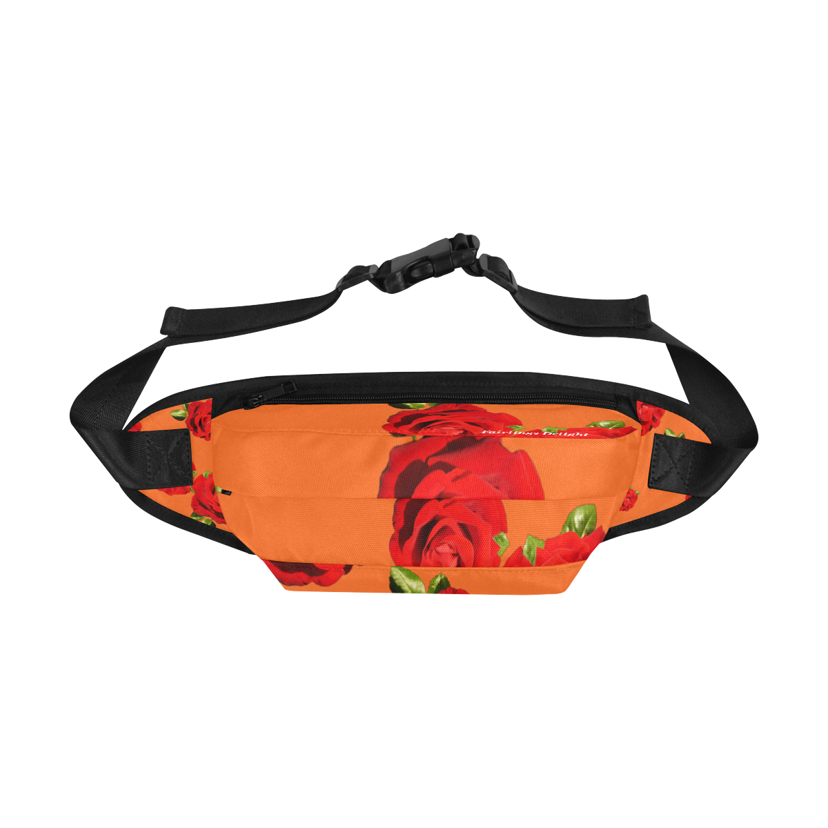Fairlings Delight's Floral Luxury Collection- Red Rose Fanny Pack/Large 53086a3 Fanny Pack/Large (Model 1676)