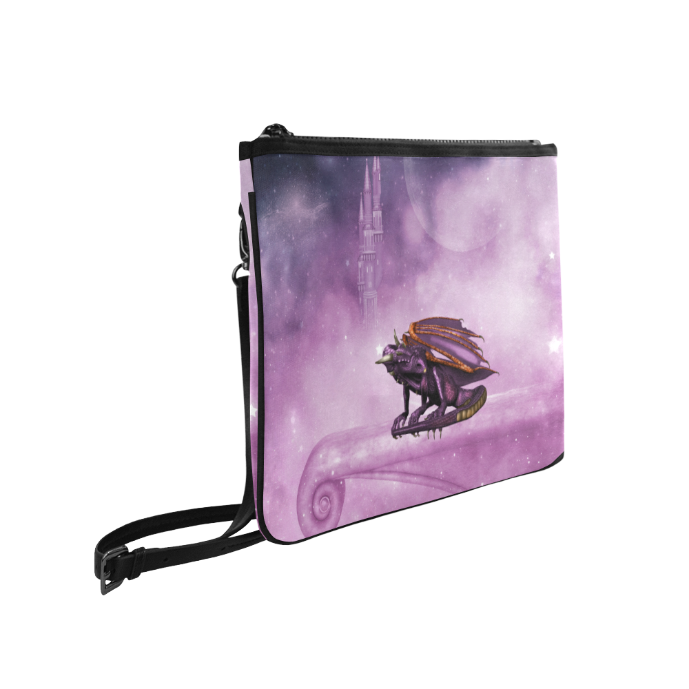 Wonderful violet dragon Slim Clutch Bag (Model 1668)