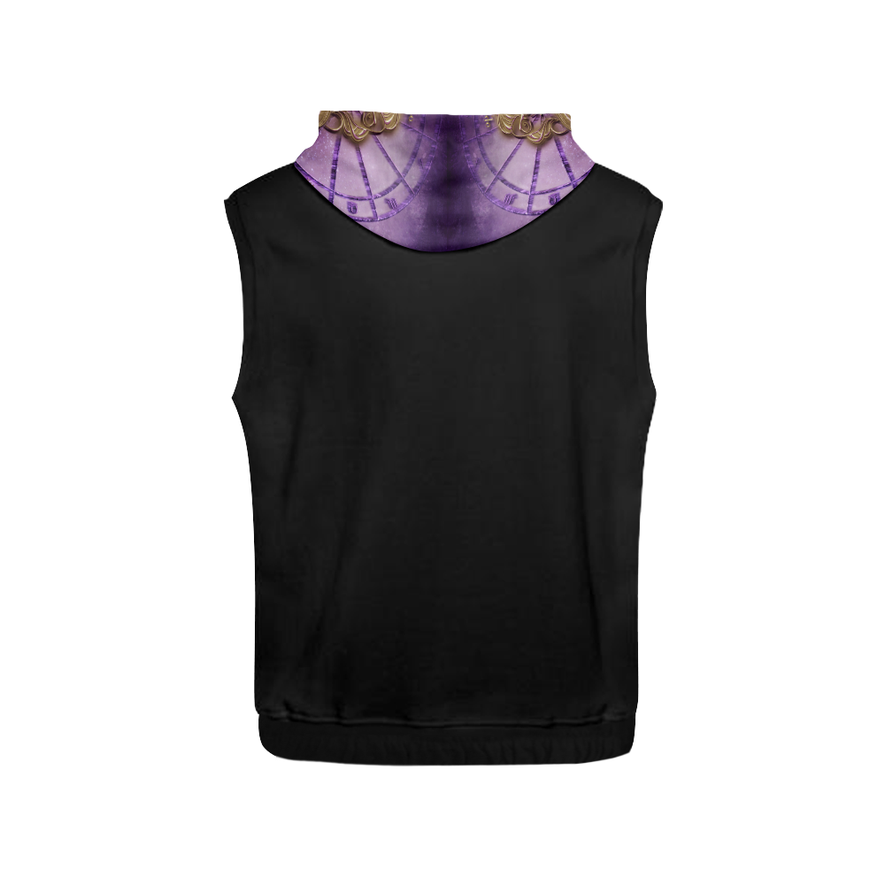 virgo purple All Over Print Sleeveless Hoodie for Men (Model H15)